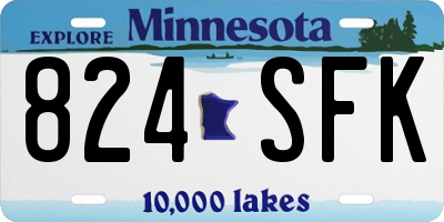 MN license plate 824SFK