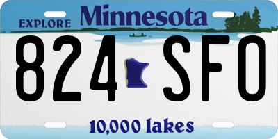 MN license plate 824SFO