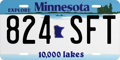 MN license plate 824SFT