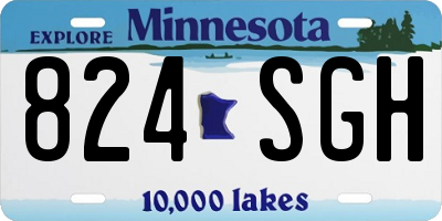 MN license plate 824SGH