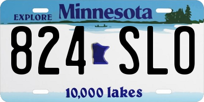 MN license plate 824SLO
