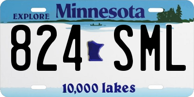MN license plate 824SML