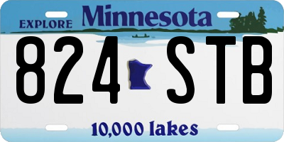 MN license plate 824STB