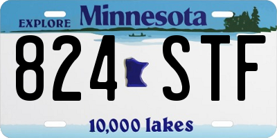 MN license plate 824STF