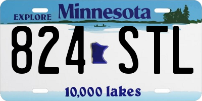 MN license plate 824STL