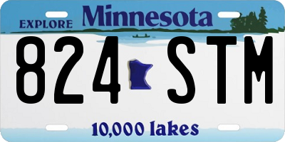 MN license plate 824STM