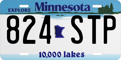MN license plate 824STP