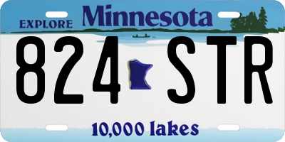MN license plate 824STR