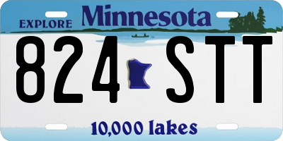 MN license plate 824STT