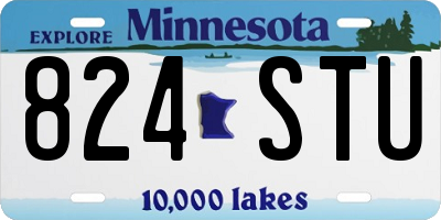 MN license plate 824STU