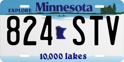 MN license plate 824STV