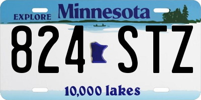 MN license plate 824STZ