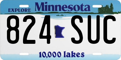 MN license plate 824SUC