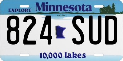 MN license plate 824SUD