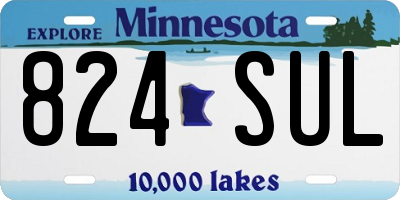 MN license plate 824SUL