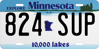 MN license plate 824SUP