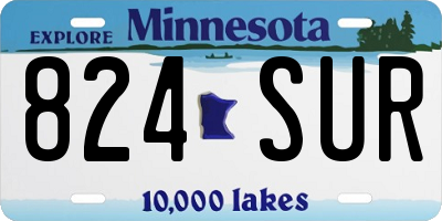 MN license plate 824SUR