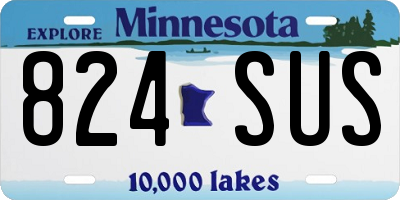 MN license plate 824SUS