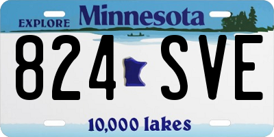 MN license plate 824SVE