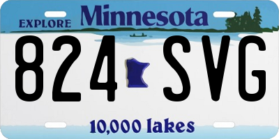 MN license plate 824SVG