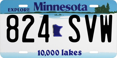 MN license plate 824SVW