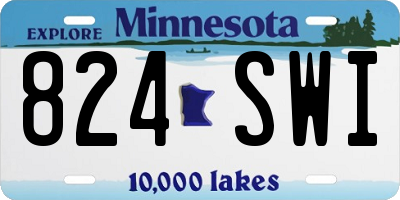 MN license plate 824SWI