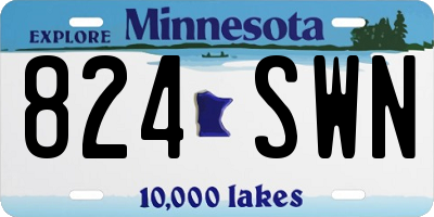 MN license plate 824SWN