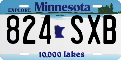 MN license plate 824SXB