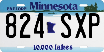 MN license plate 824SXP