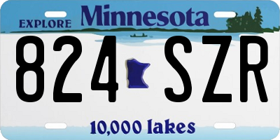 MN license plate 824SZR