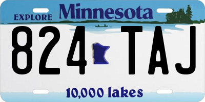 MN license plate 824TAJ