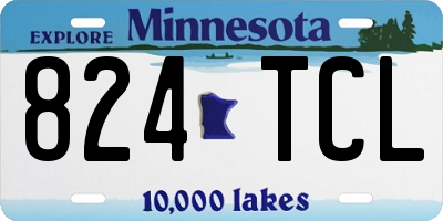 MN license plate 824TCL