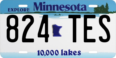 MN license plate 824TES