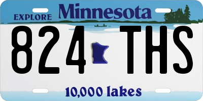 MN license plate 824THS