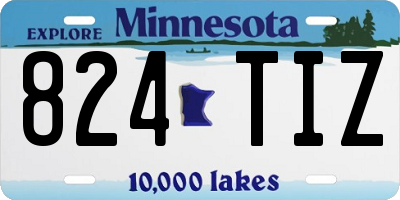 MN license plate 824TIZ