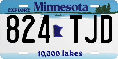 MN license plate 824TJD