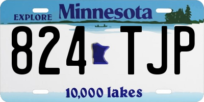 MN license plate 824TJP