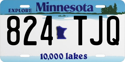 MN license plate 824TJQ