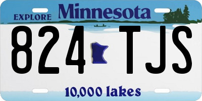 MN license plate 824TJS