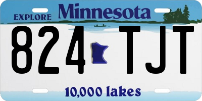 MN license plate 824TJT