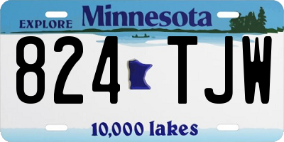 MN license plate 824TJW