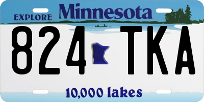 MN license plate 824TKA