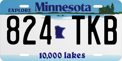 MN license plate 824TKB