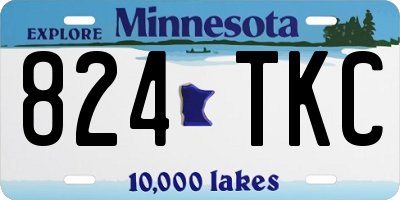 MN license plate 824TKC