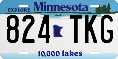 MN license plate 824TKG