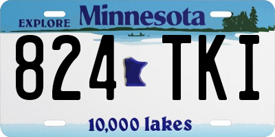 MN license plate 824TKI
