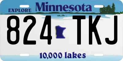 MN license plate 824TKJ