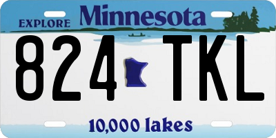 MN license plate 824TKL