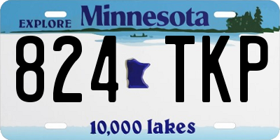 MN license plate 824TKP