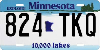 MN license plate 824TKQ